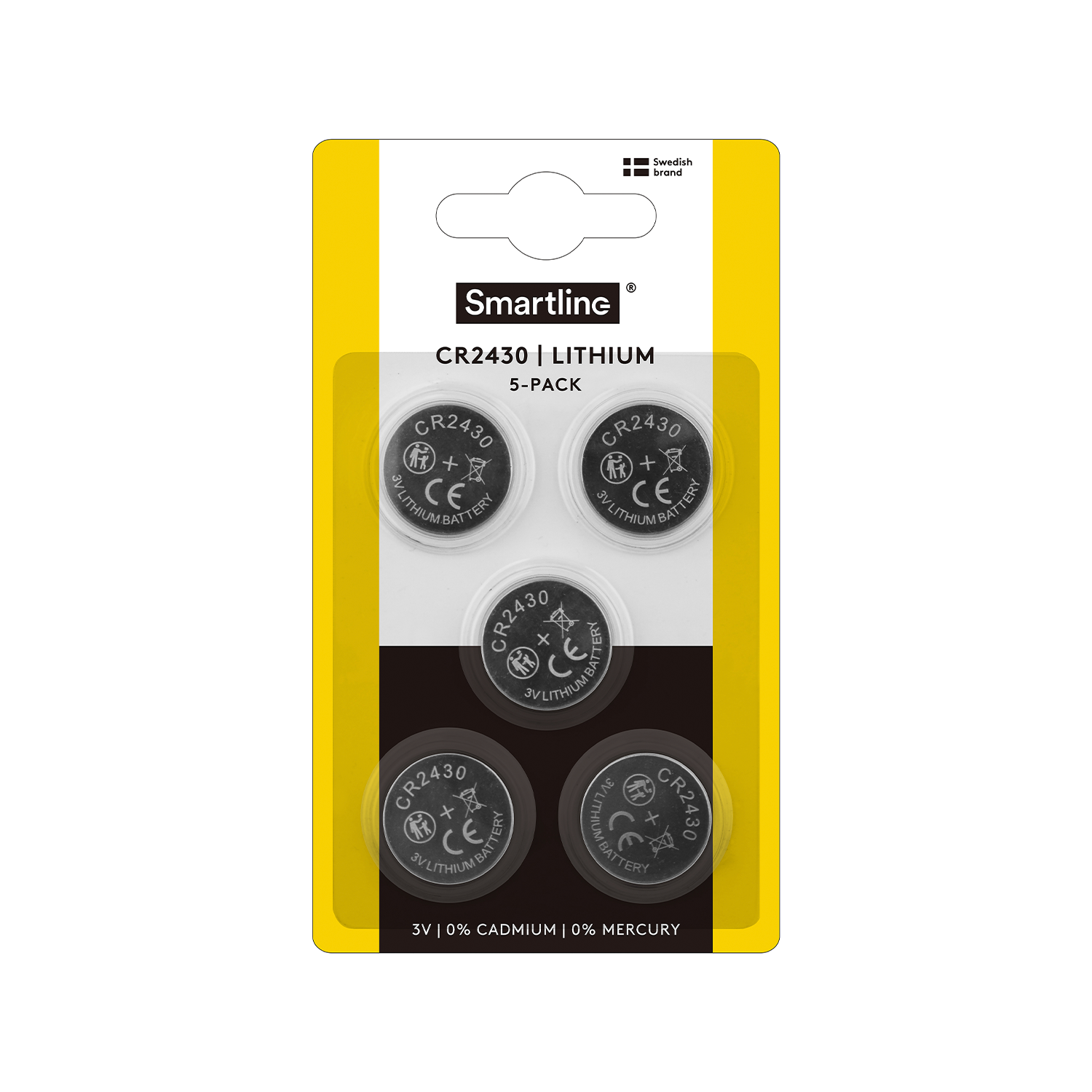 Button cell Lithium CR2430 3V (5-PACK)