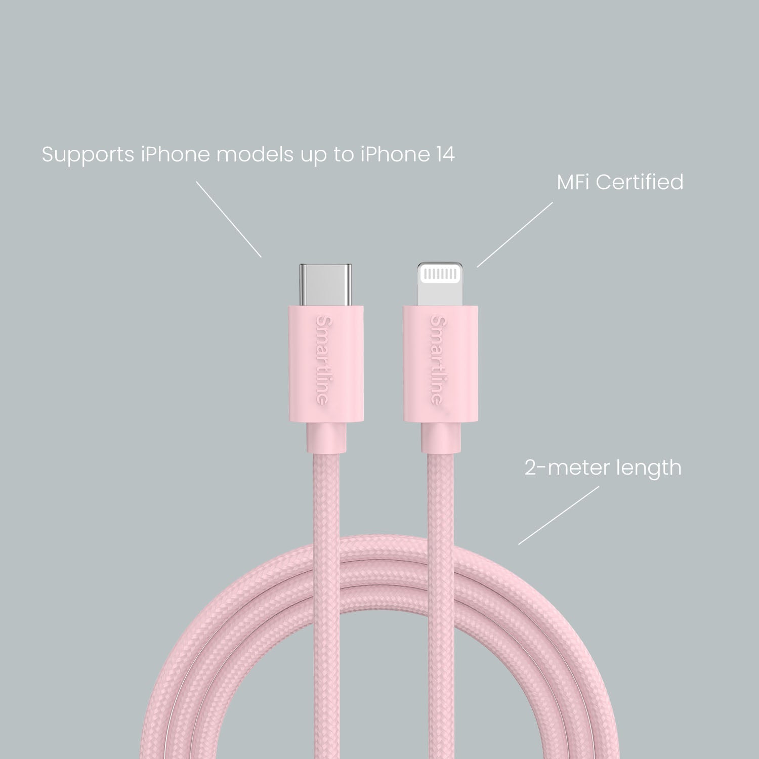 USB-C Till Lightning Braidy Kabel (2m)