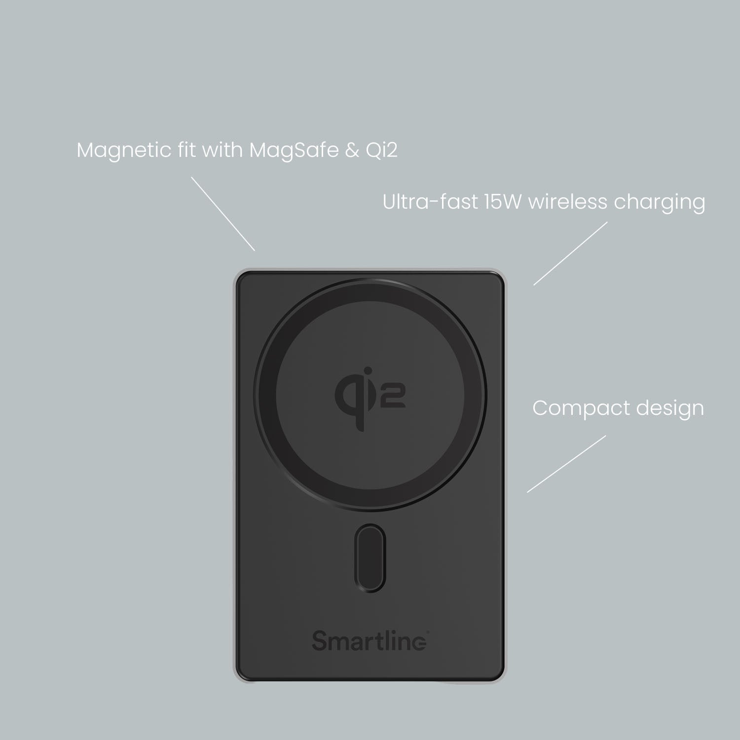 Trådlös Powerbank QI2 (15W)