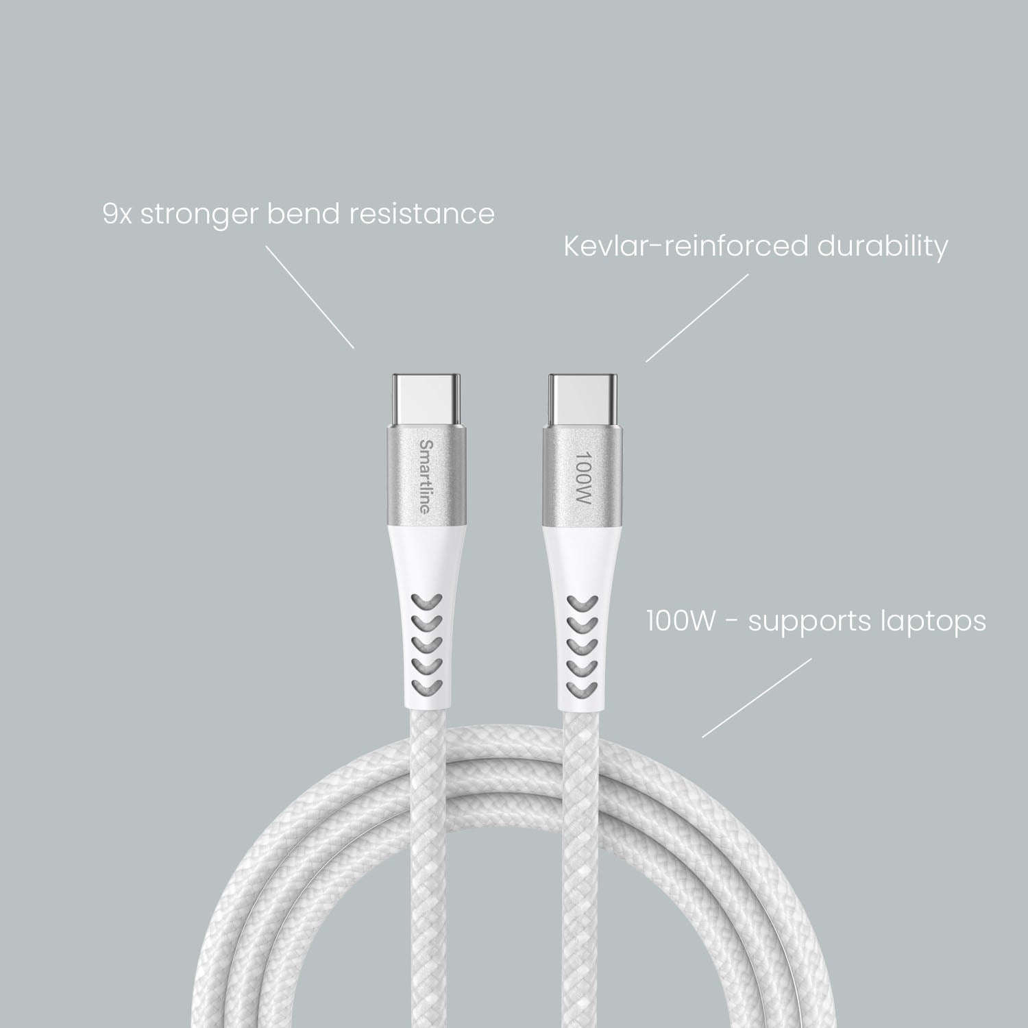 USB-C till USB-C Kabel 100W (2m)